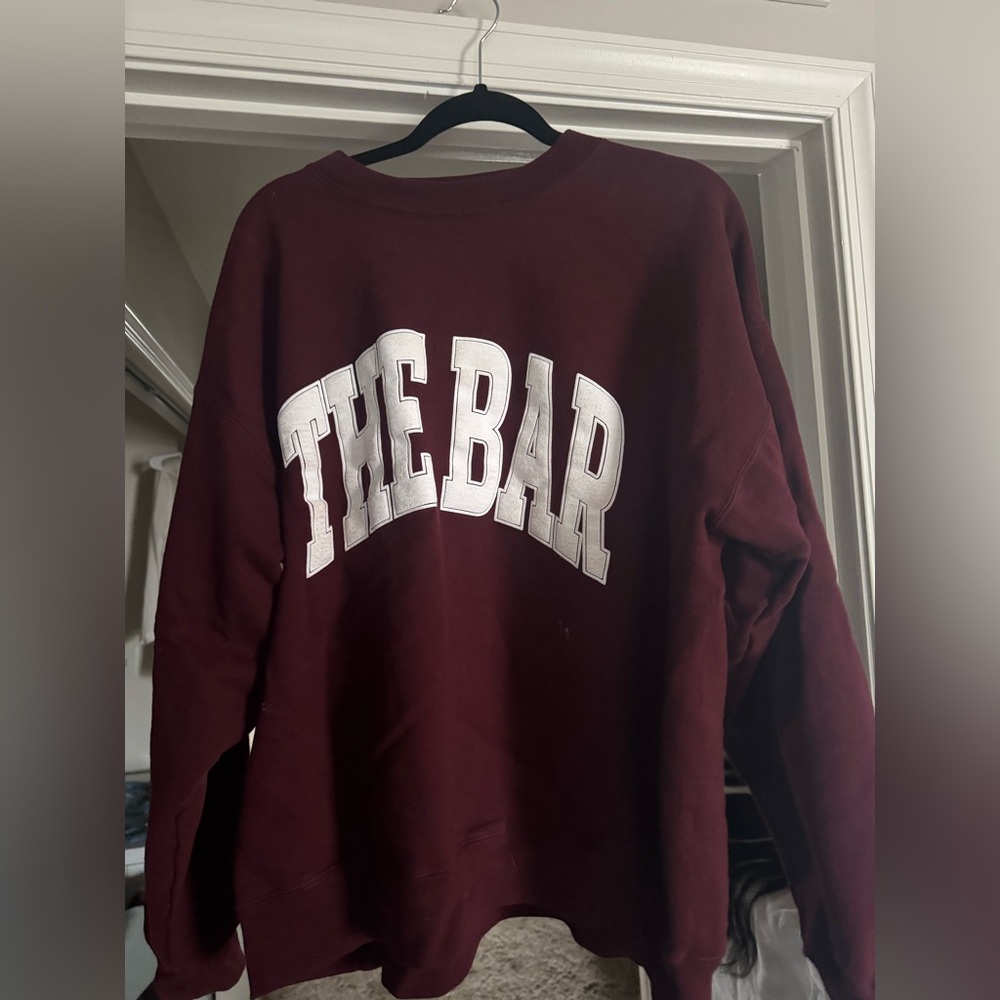 THE BAR sweatshirt- maroon- XL